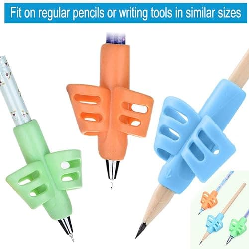 JuneLsy Pencils Grips Pencils Grips for Kids Handwriting Posture Correction Training Writing AIDS for 2-4 Year Kids toddler Preschoolers Students Children Special Needs (6PCS) thumbnail 8