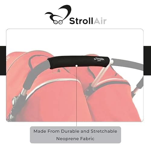 StrollAir - Universal Handle Sleeve Cover for Stroller Grip Bar - Comfortable, Ergonomic, Luxurious, Durable, Easily Washable (12 Inches) - 12 Inches thumbnail 6