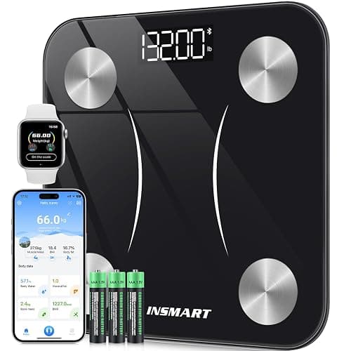 Bluetooth Body Fat Scales, INSMART Smart Digital Bathroom Weight Weighing Scales for Body Composition Analyzer with Smart APP, Body Composition Fitbit Scales for Fitness (ST/LB/KG) - Image 1