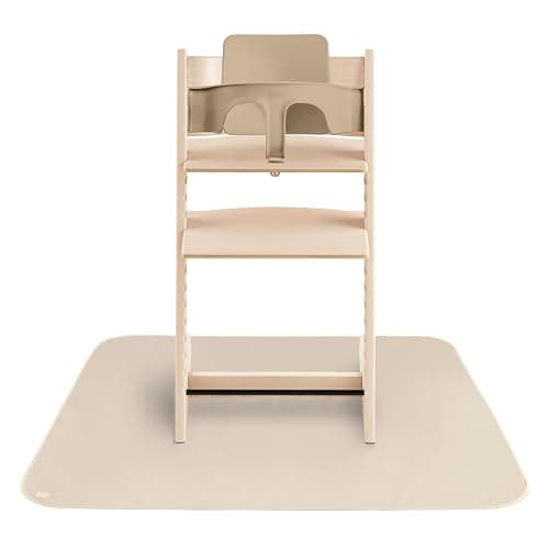 mushie Baby Splat Mat 42.5x42.5 Inch (Fog) | Water Resistant for Under High Chair and Infant Play - Fog - Image 1