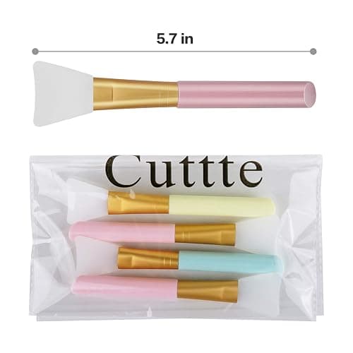 Cuttte 4pcs Silicone Face Mask Applicators, Flexible Facial Mud Masks Applicator, Hairless Moisturizers Tools, Soft Facial Brushes for Mud, Clay, Charcoal thumbnail 6