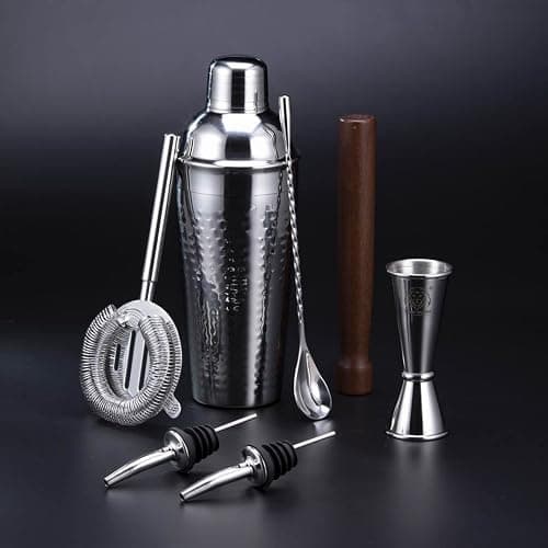 KNIGHTSBRIDGE Cocktail Making Set | Gift Ready Cocktail Shaker Set with Travel Cotton Bag | Full Bartender Kit for Home & Bar by VINN DUNN | (CHROME) thumbnail 2