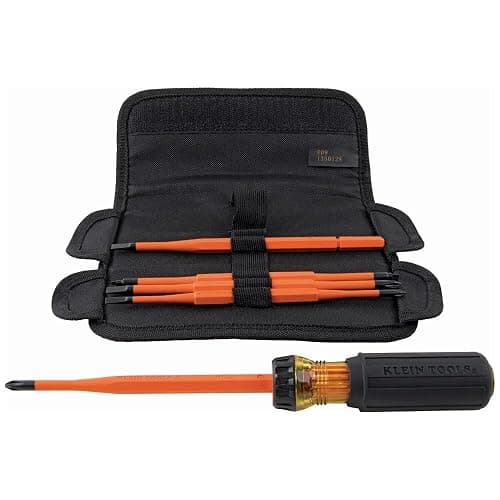 Klein Tools 32288 Insulated Screwdriver, 8-in-1 Screwdriver Set with Interchangeable Blades, 3 Phillips, 3 Slotted and 2 Square Tips thumbnail 11