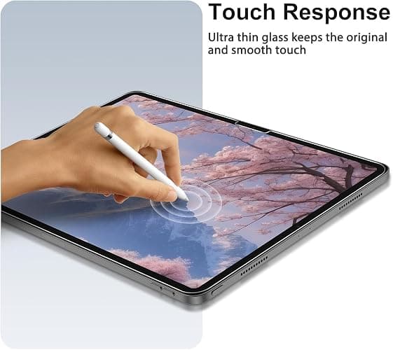 SPARIN Screen Protector for iPad Pro 13 inch M5/M4(8th/7th Generation,2025/2024), 2 Pack HD Clear 9H Tempered Glass Film with Face ID & Apple Pencil Pro Compatible, High Sensitivity Case Friendly thumbnail 9