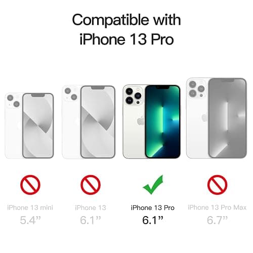 JETech Magnetic Case for iPhone 13 Pro, Clear | Compatible with MagSafe, Shockproof Phone Bumper Cover, Scratch Resistant, Clear Back thumbnail 2