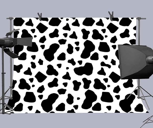 Cow Print Photography Backdrops 9x6FT Black and White Cow Skin Photography Backgrounds for Children Kids Birthday Party Decor Wall Paper LULX018 thumbnail 3