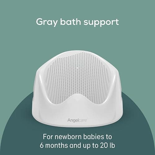 Angelcare Baby Bath Support (Gray) | Ideal for Babies Less Than 6 Months Old thumbnail 2