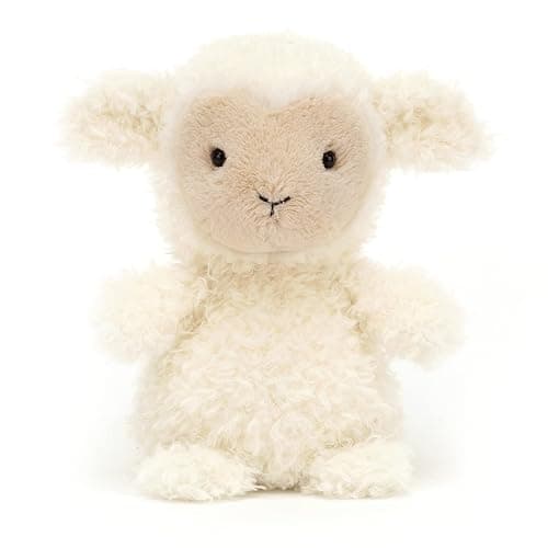 Jellycat Little Lamb Stuffed Animal, 7 inches - Lamb and Sheep Plush Toy - Classic Children's Gift thumbnail 5