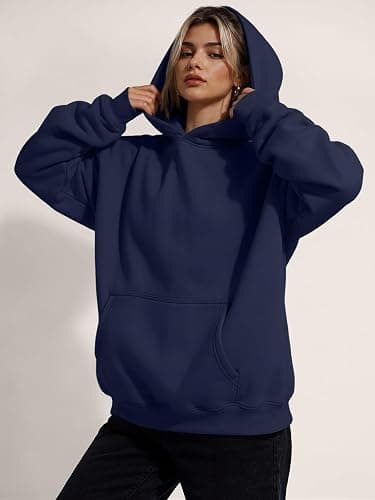 Trendy Queen Women Oversized Hoodies Fall Outfits | Gentle Skin Feel, Aesthetic Drop Shoulder, Large Kangaroo Pocket, Seamless Daily Outfit Match thumbnail 5