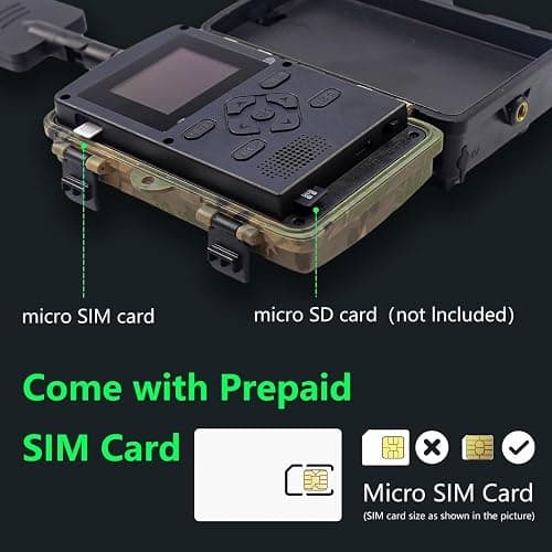 LMHOME 4G Profi-Wildkamera 60MP 4K mit 32 GB Speicherkarte und 4G SIM Card, Top-Bewegungserkennung, unsichtbarer Blitz für Nachtsicht, App-Übertragung thumbnail 8