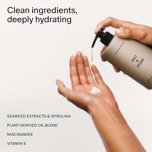 Salt & Stone Body Lotion for Women & Men | Hydrates, Nourishes & Softens Skin | Restores Dry Skin | Fast-Absorbing | Cruelty-Free & Vegan (Saffron & Cedar - 15.2 fl oz) thumbnail 2