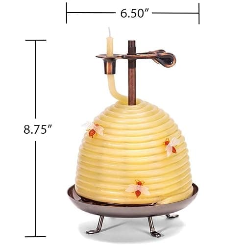 Candle by the Hour 70-Hour Beehive Candle, Eco-friendly Natural Beeswax with Cotton Wick thumbnail 3