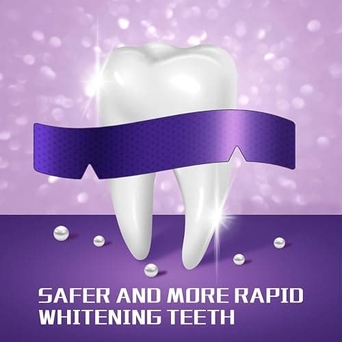 Purple Teeth Whitening Strip - Whitening for Teeth Sensitive, Professional Teeth Whitening Strips, Fast Remove Smoking, Coffee, Wine Stains, Teeth Whitening Kit Pack of 28 Non-Slip Strips thumbnail 5
