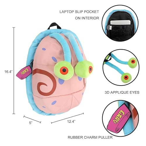 Bioworld Spongebob Squarepants Gary the Snail 16.4 Character Backpack thumbnail 2