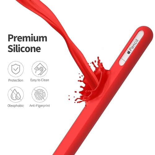 Silicone Cover Sleeve for Apple Pencil USB-C Ultra Thin Case for Pencil USB C Accessories Soft Ipad Grip Case (Black+White) thumbnail 5