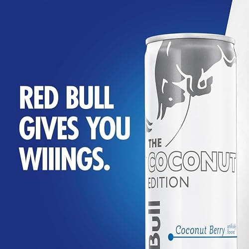 Red Bull Coconut Edition Energy Drink, Coconut Berry, with 80mg Caffeine plus Taurine & B Vitamins, 8.4 Fl Oz, Pack of 8 Cans thumbnail 6
