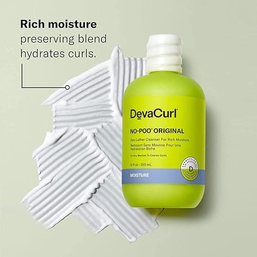 DevaCurl No-Poo Original Non-Lathering Cleanser for Rich Moisture | Non-Stripping | Hydrates Curls | All Curl Types thumbnail 2