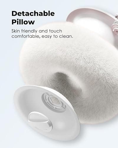 Viozon Tablet Stand Pillow, Compatible with 4.7"-13" Phone/Tablet, iPad, iPhone, Samsung, Google, Kindle, 360°Adjustable Phone Holder for Bed with Soft Plush Fabric, and Detachable Bowl, White thumbnail 6
