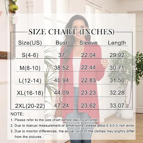 Anymiss Womens Long Cardigan Lightweight Flowing Hem Knit Jackets S-2XL thumbnail 6