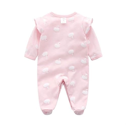Baby One Piece Romper Soft Cotton Sleepwear Footed Jumpsuit for 0-12 Month Infant thumbnail 2