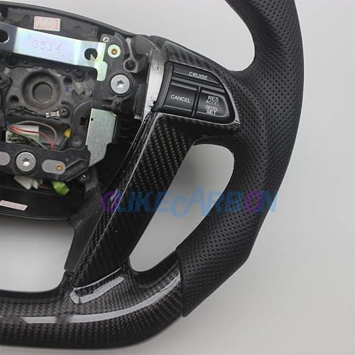 OLIKE Replacement Real Carbon Fiber Leather Steering Wheel Compatible With Honda Accord 8TH GEN 8 2008-2012 thumbnail 3
