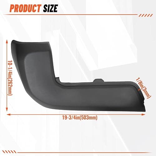 ECOTRIC Rear Bumper End Cap Compatible With 2016-2023 Toyota Tacoma W/O Sensor Hole Replace for TO1105133, TO1104133; 52156-04010, 52155-04010 Corner Cover Driver and Passenger Side Black thumbnail 2