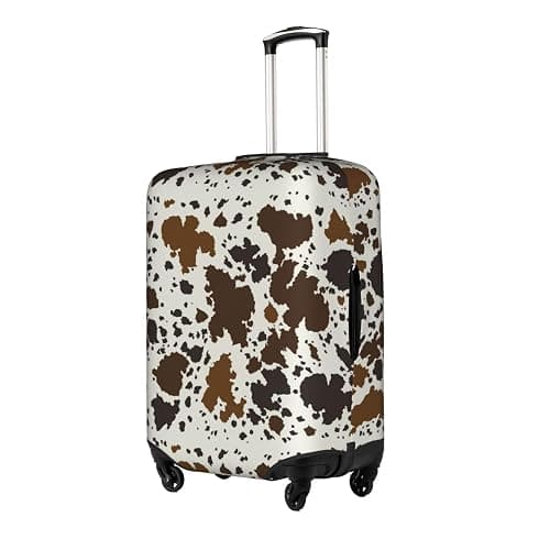 JZDACH Brown Skin Milk Cow Print Luggage Cover Elastic Washable Stretch Suitcase Protector Anti-Scratch Travel Suitcase Cover for Kid and Adult XL (29-32 inch suitcase) thumbnail 2