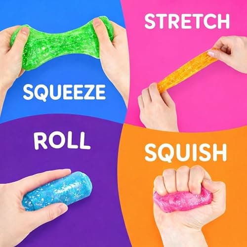 Goody Putty Neon Glitter Fidgety Putty Toy for Kids (1 Set (5 Tins)) thumbnail 4