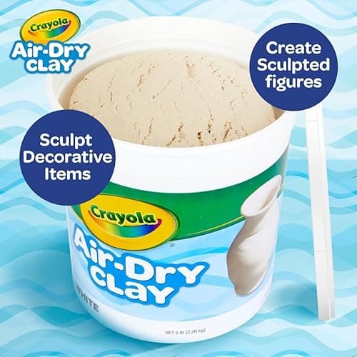 Crayola Air Dry Clay (5lbs), Teacher Supplies, Natural White Modeling Clay for Kids, Sculpting Material, Bulk Craft Supplies for Art Classrooms thumbnail 8