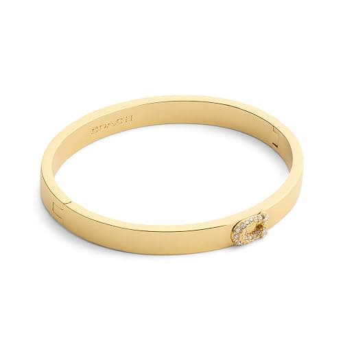 COACH Womens Jewelry Women's Pavé Signature C Bangle Bracelet - Image 1
