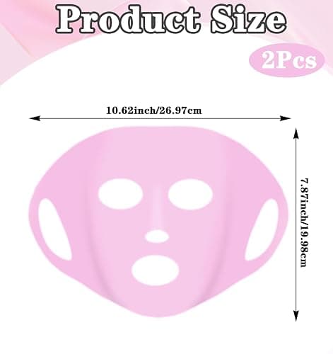 ValueBargain Silicone Facemask Holder Reusable, 3Pcs Silicone Face Mask Holder Firming Facemask Holders for Sheet Masks, Wet Locking Avoid Evaporation Skincare Beauty Tool Pink Gold White thumbnail 2
