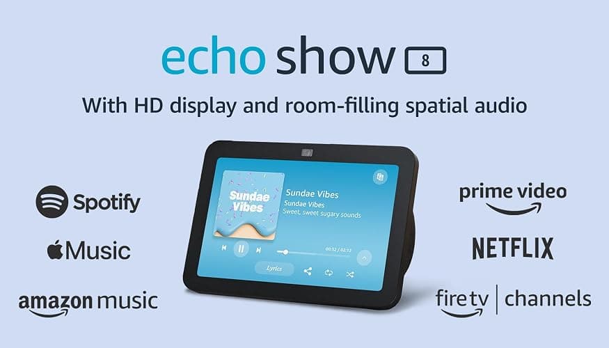 Amazon Echo Show 8, With Spatial Audio and Alexa+ Early Access, Smart Home Hub, ideal for open living spaces, Charcoal thumbnail 10
