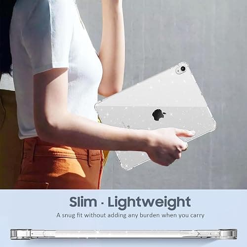 MOBIXX Glitter Clear Case for iPad 11th Gen 11-Inch (2025) & 10th Gen 10.9-Inch (2022), Slim Shockproof TPU Protective Transparent Cover ((Glitter) Clear) thumbnail 8