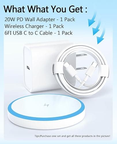 Magnetic Wireless Charger 15W with 20W Adapter & 6ft Cable – MagSafe Charger for iPhone 16/15/14/13/12 Pro/Max/Plus/Mini & AirPods 3/2/Pro – Fast Wireless Charging Pad for Home, Office, Travel thumbnail 6