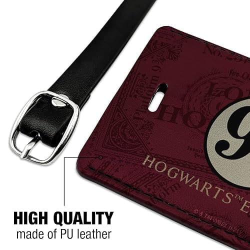 Harry Potter Hogwarts Express Tickets Rectangle Leather Luggage Card ID Tag thumbnail 4