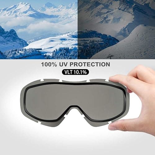 OutdoorMaster OTG Ski Goggles - Over Glasses Ski/Snowboard Goggles for Men, Women & Youth - 100% UV Protection thumbnail 2
