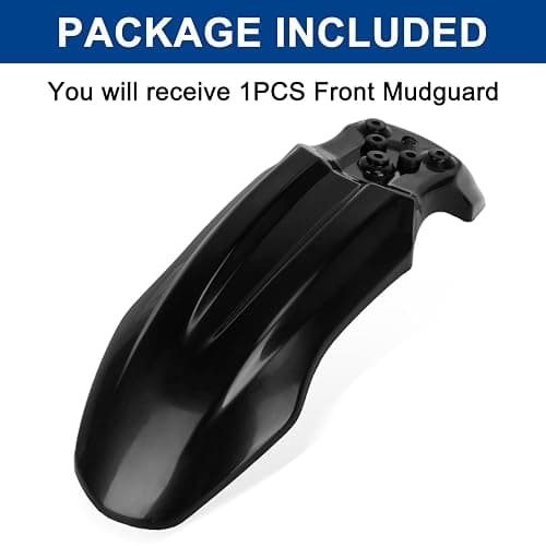 Motorcycle Front Wheel Mudguard, PSLER Dirt Bike Plastics Mud Guard, Crf50 Body Mudguard Kit for CRF50 Style 125CC Pit PRO Trail Dirt Bike, Black thumbnail 7