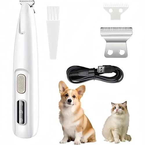 Furrybasic Pet Hair Trimmer, Furry Basic Paw Trimmer for Dogs, Low Noise Waterproof Rechargeable Pet Paw Trimmer for Paws, Ears, Face, Eyes - Image 1