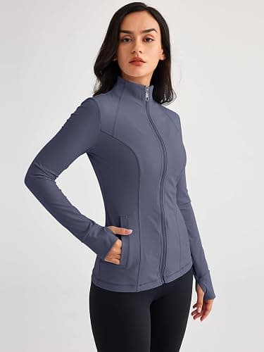 Trendy Queen Womens Lightweight Zip Up Jackets 2025 Athletic Hoodies Fall Gym Shirts Running Workout Clothes with Pocket thumbnail 4