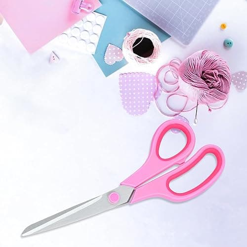 Scissors for Office Home School Craft Sewing Fabric Supplies(Pink), 8 Inch thumbnail 2