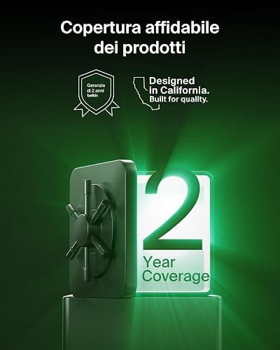 Belkin UltraCharge Caricatore iPhone Qi2, Stazione di Ricarica Wireless 2 in 1 25W, Caricatore Wireless Compatibile con MagSafe per iPhone, AirPods, Pixelsnap con Porta USB-C e Adattatore 45W, Nero thumbnail 10