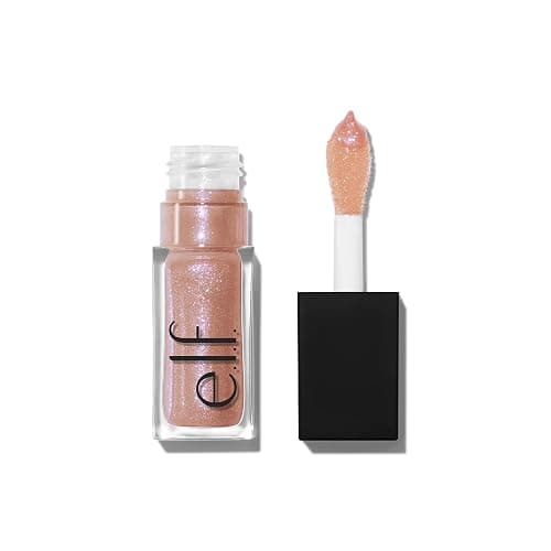 e.l.f. Glow Reviver Lip Oil, Nourishing and Hydrating with High-Shine Glimmer Finish & Sheer Wash of colour, Minty Scent, Non-Sticky, Vegan & Cruelty-free, Candy Coded - Image 1