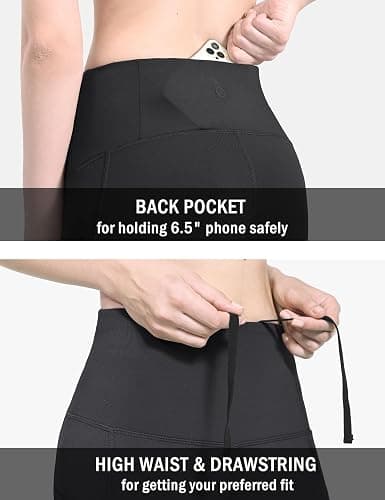 baleaf Women's Fleece Lined Leggings Thermal Warm Winter Tights High Waisted Thick Yoga Pants Cold Weather with Pockets thumbnail 5