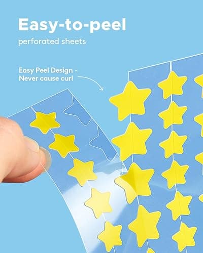 LitBear Acne Pimple Patch, 6 Colors 168 Dots Star Pimple Patches with Tea Tree Oil & Centella Oil, Hydrocolloid Acne Patches for Face Cute Zit Patches Pimple Stickers Acne Dots thumbnail 4