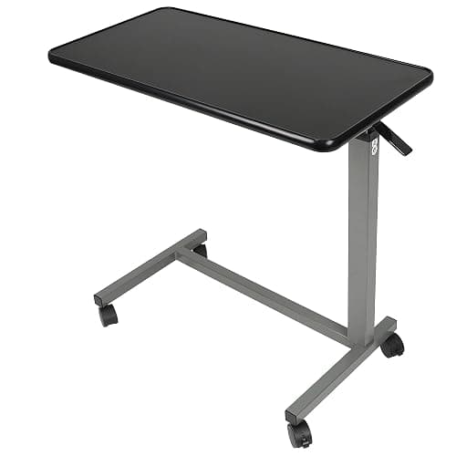 Vaunn Medical Adjustable Overbed Bedside Table with Wheels (Hospital and Home Use) - Image 1