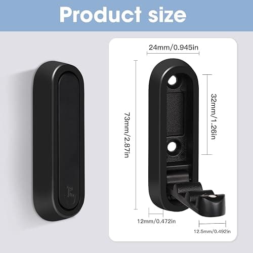 Folding Wall Hooks, 2Pcs Folding Hooks Coat Hooks, Wall Hangers for Clothes Space-Saving Foldable Hook Bathroom Towel Hook Wall Mounted for Hanging Coat Towels Bags Keys(Black) thumbnail 2
