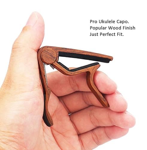 WINGO Pro Ukulele Capo for Soprano Concert Baritone,Rosewood. thumbnail 2