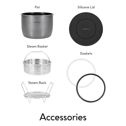 CHEF iQ Smart Pressure Cooker with WiFi and Built-in Scale - Easy-to-Use 10-in-1 Multicooker with 500+ Guided Recipes - Rice Cooker, Slow Cooker, Instant Meals for Foodies - 6 Quart - Family Size thumbnail 6