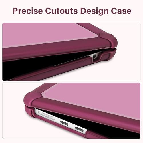 MOSISO Compatible with MacBook Air 13 inch Case 2025 2024 2023 2022 M4 A3240 M3 A3113 M2 A2681,Anti-Cracking Heavy Duty TPU Bumper Hard Case&Keyboard Skin&ScreenFilm for MacBook Air 13.6, Wine Red thumbnail 7