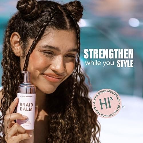 The Beachwaver Co. Braid Balm Pre-Braid Prep - Full Size (4 Fl Oz) | Frizz-Taming Primer Foam | Strengthen and Reduce Flyaways w/HiX Vegan Bond Multipliers - For All Hair Types | Bondi Beach Day thumbnail 2